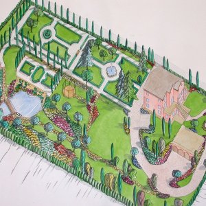 Villa con parco e ruscello